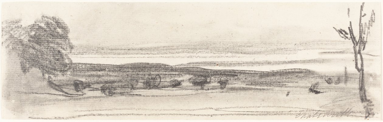 Vue à travers le parc, Chatsworth, Derbyshire - John Burgess