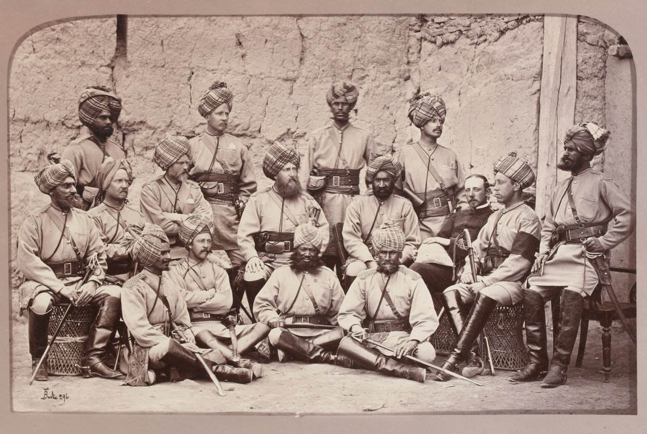 Officiers britanniques et indigènes, 3e régiment de cavalerie du Bengale - John Burke