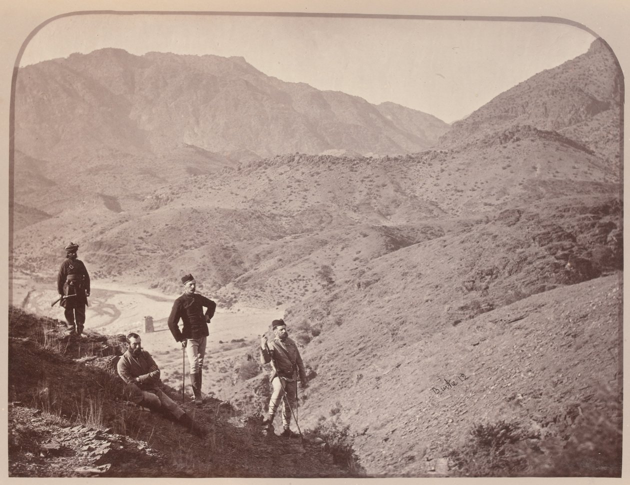 Général Appleyard et son état-major, Ali Musjid au loin - John Burke