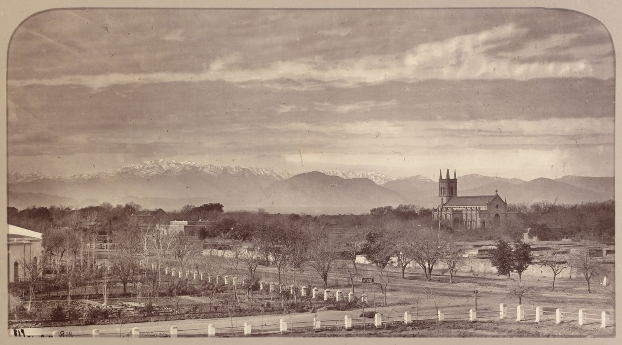 Vue générale depuis le mess du 3e Bengal Cavalry regardant vers l