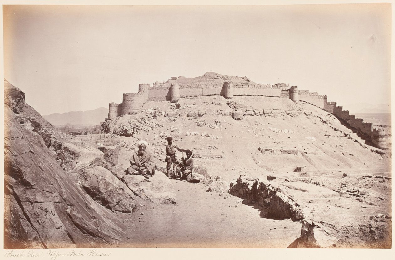 Face sud, Upper Bala Hissar, Kaboul, 1879 - John Burke
