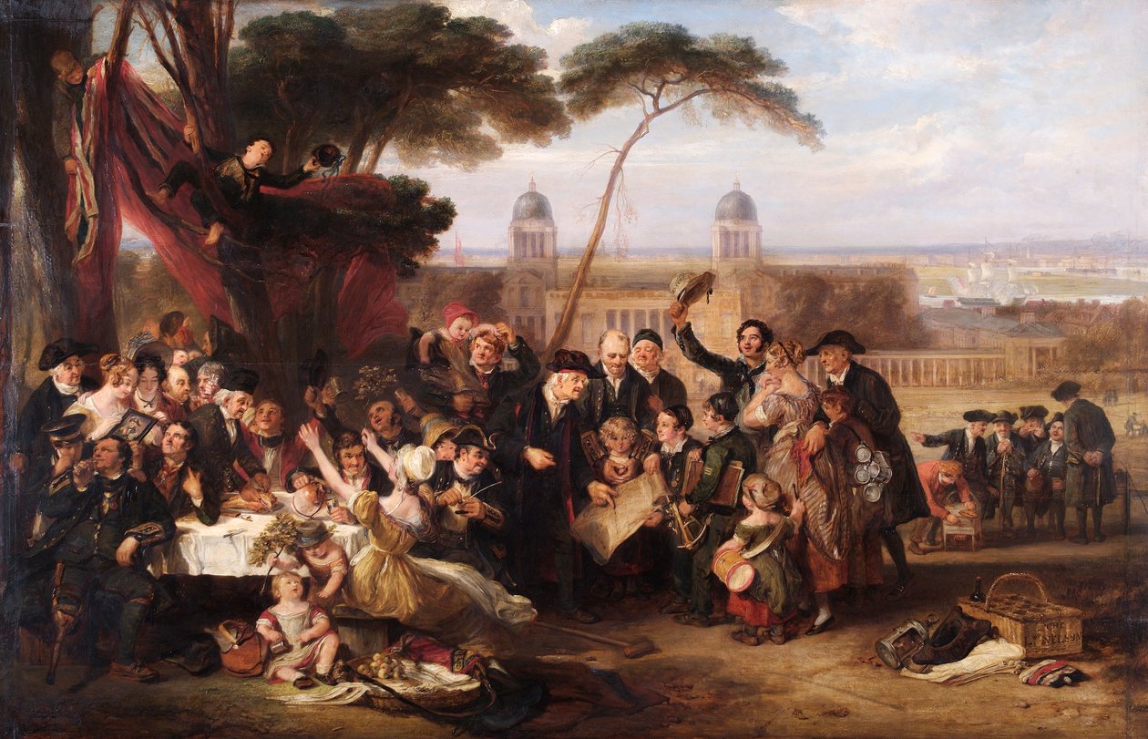Les pensionnaires de Greenwich commémorant Trafalgar - John Burnet