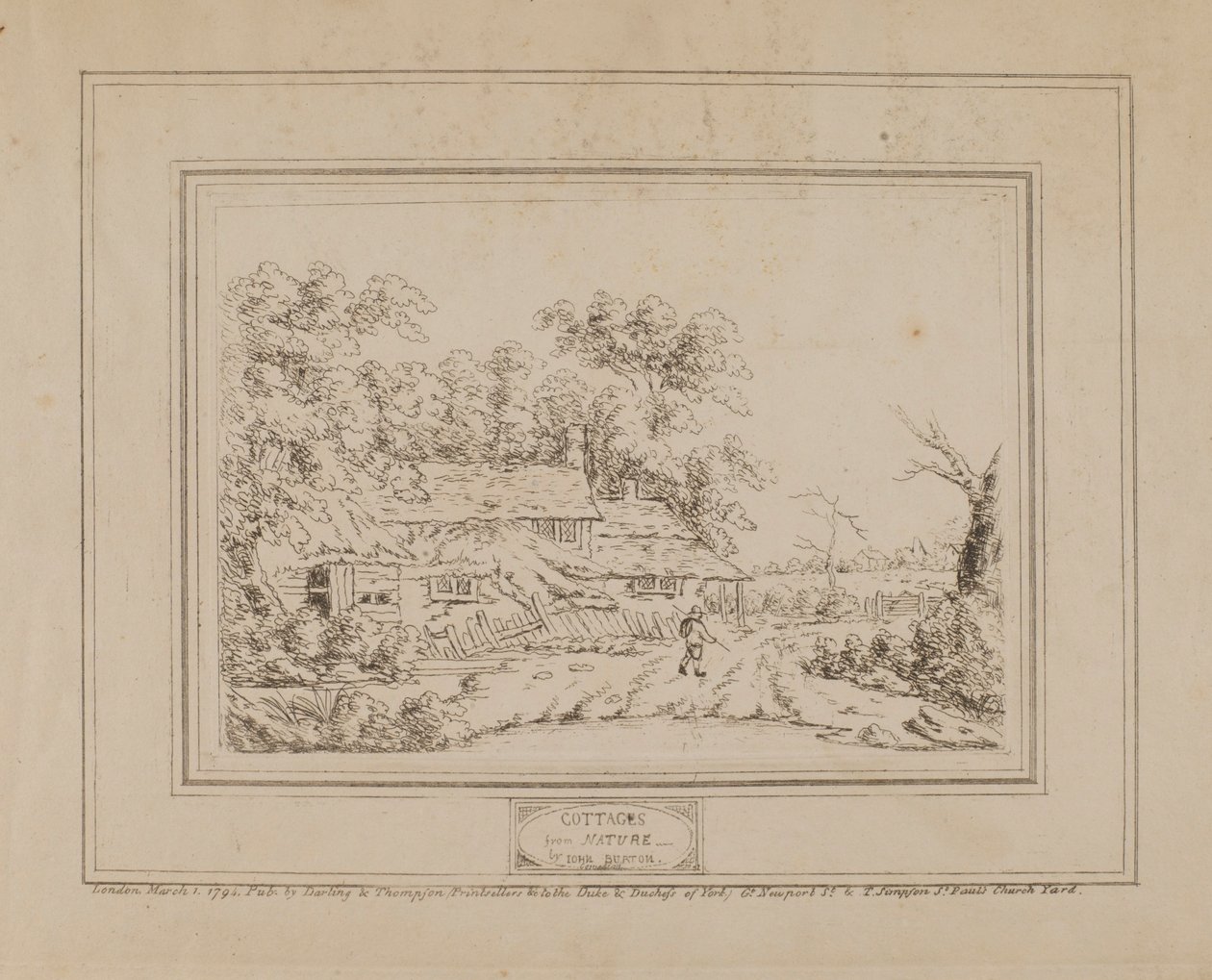Cottages de la nature (avec le cottage à gauche) - John Burton