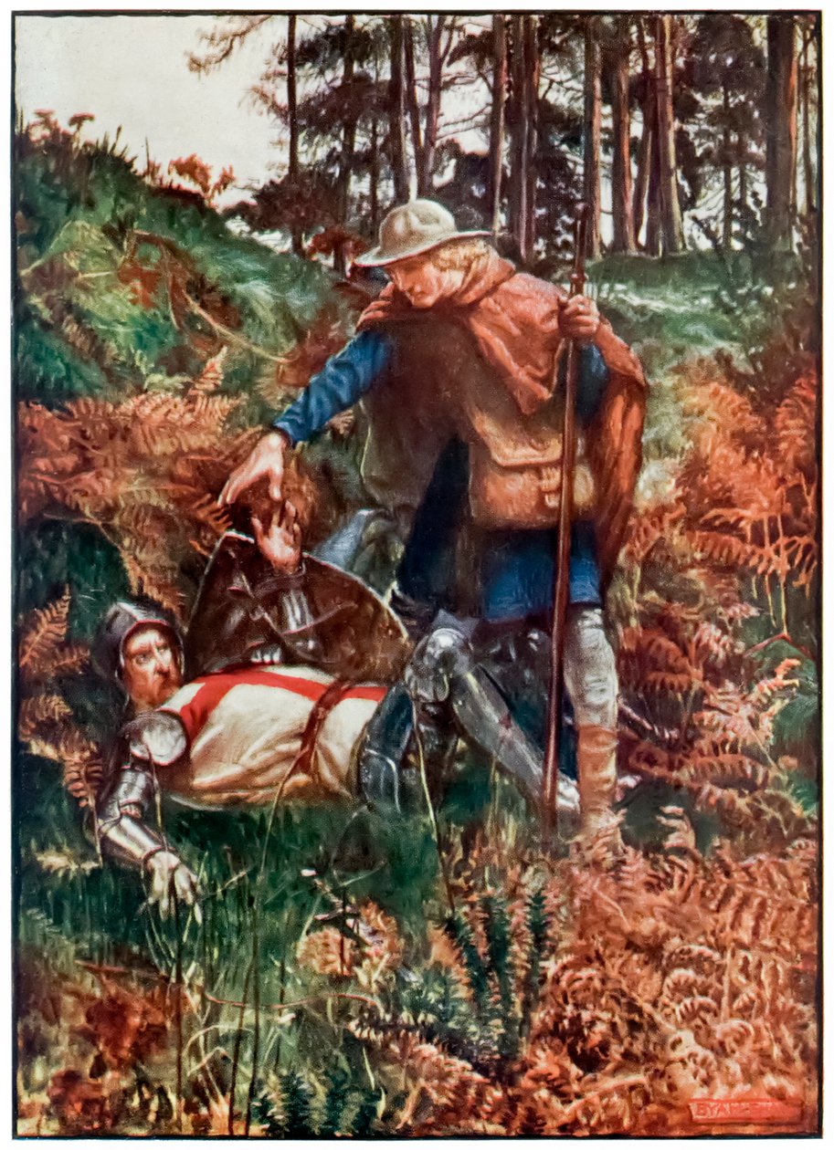 Fidèle aide Chrétien après sa chute - John Byam Liston Shaw