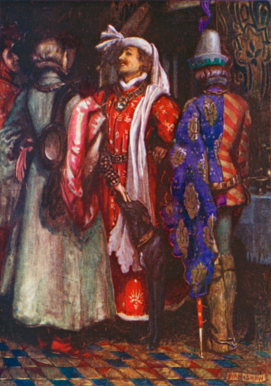 "Priez Dieu pour que nous nous hâtions et que nous arrivions trop tard !" Richard II - Acte I, Scène 4 (lithographie couleur) - John Byam Liston Shaw