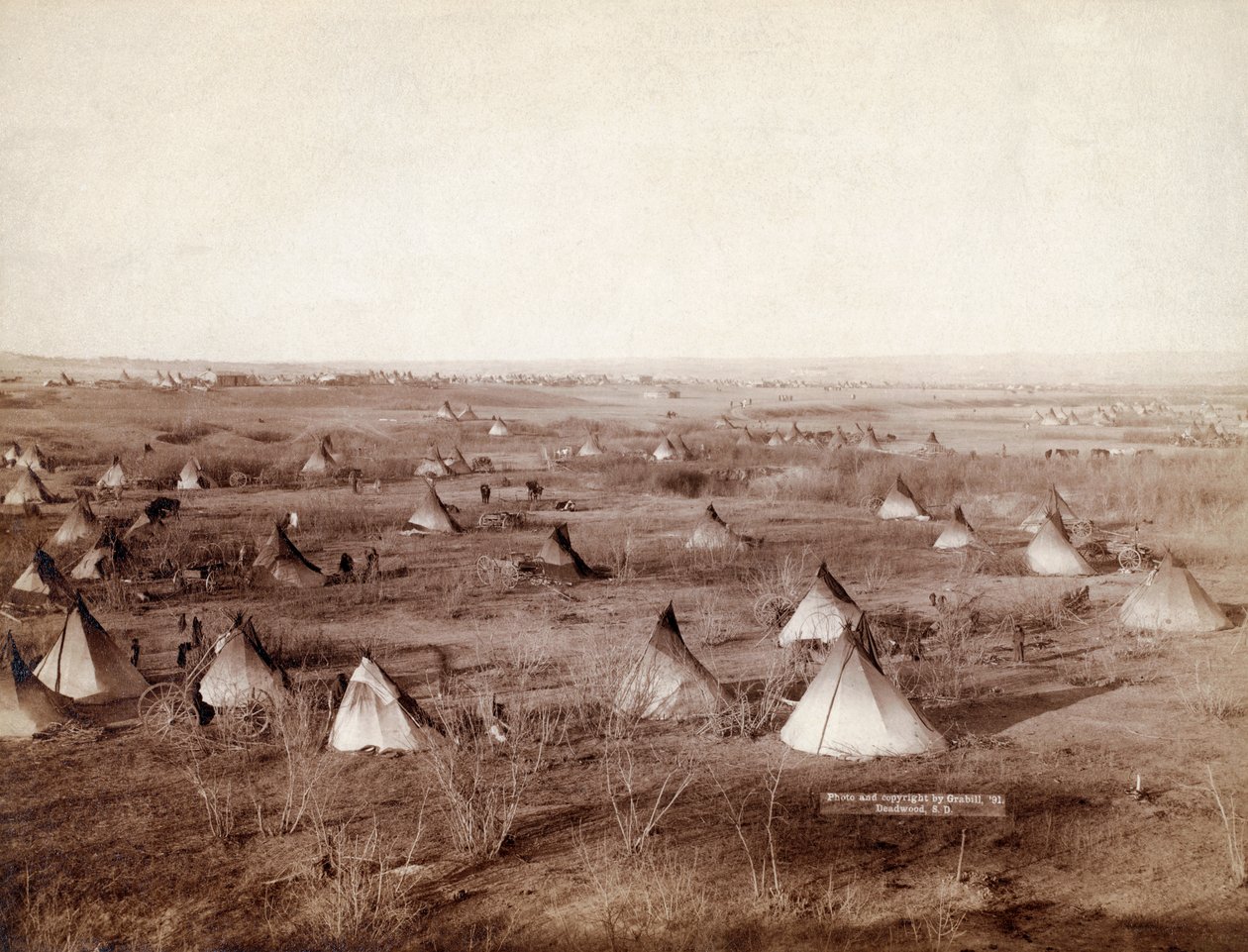 Village tribal Lakota en 1891 par John Grabill - John C. H. Grabill