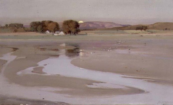 Moulin de Kintallen, lever de lune - John Campbell Mitchell