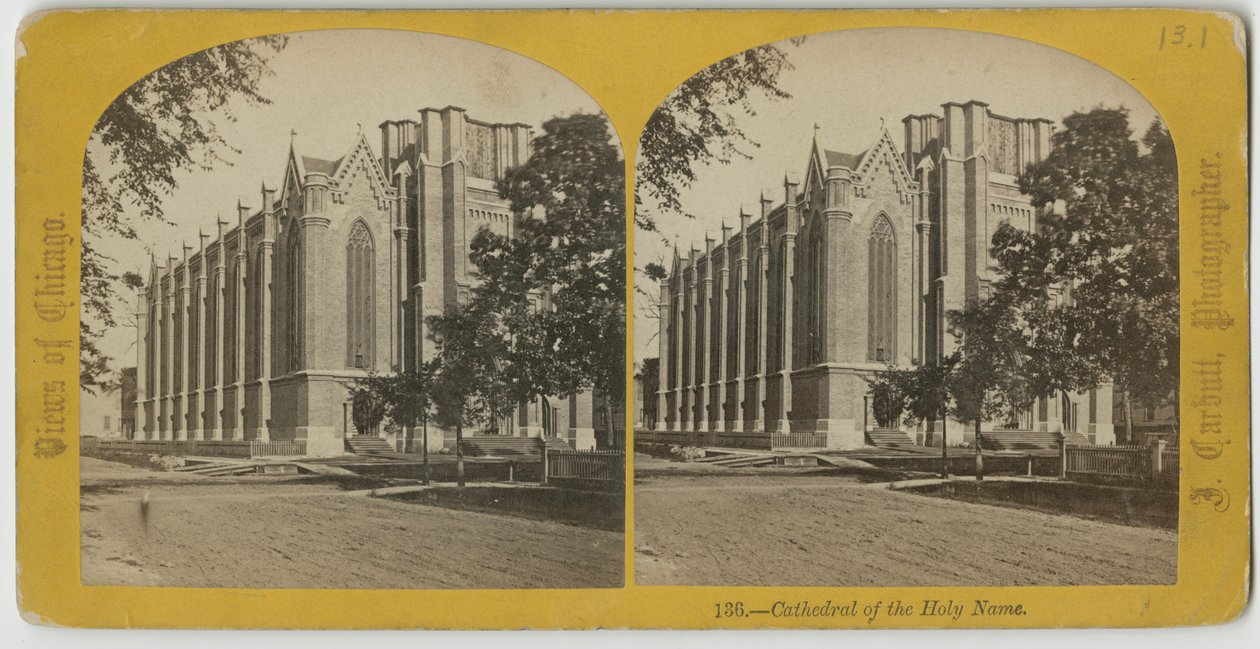 Cathédrale du Saint Nom, Chicago, vers 1870 - John Carbutt