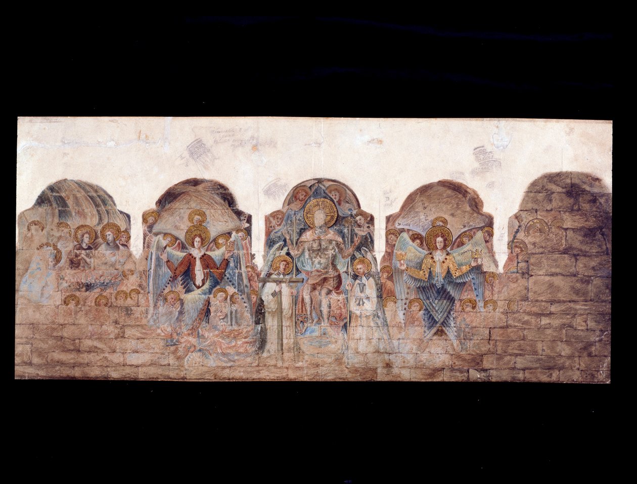 Étude des peintures murales à la salle capitulaire - John Carter