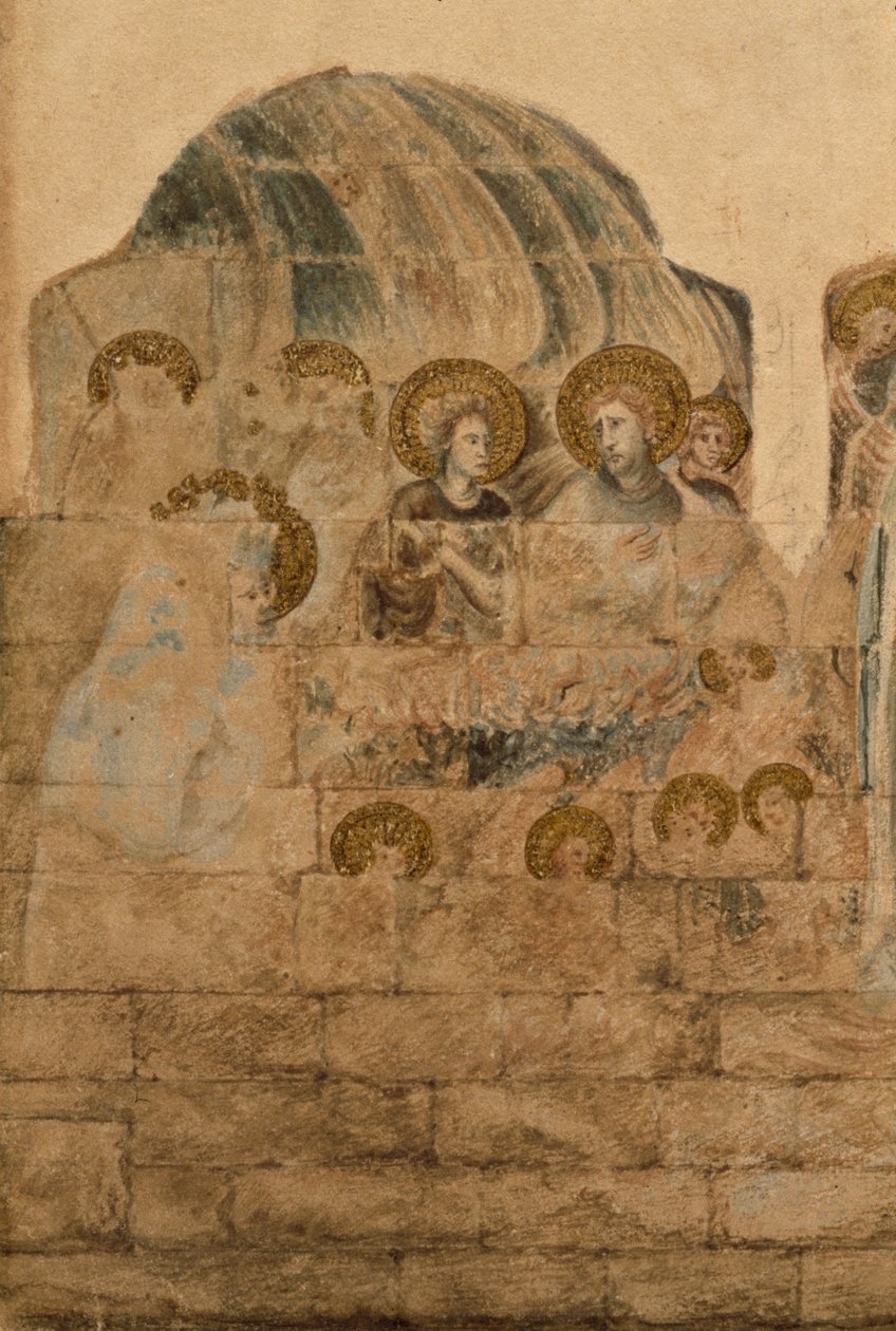 Étude des peintures murales à la salle capitulaire - John Carter