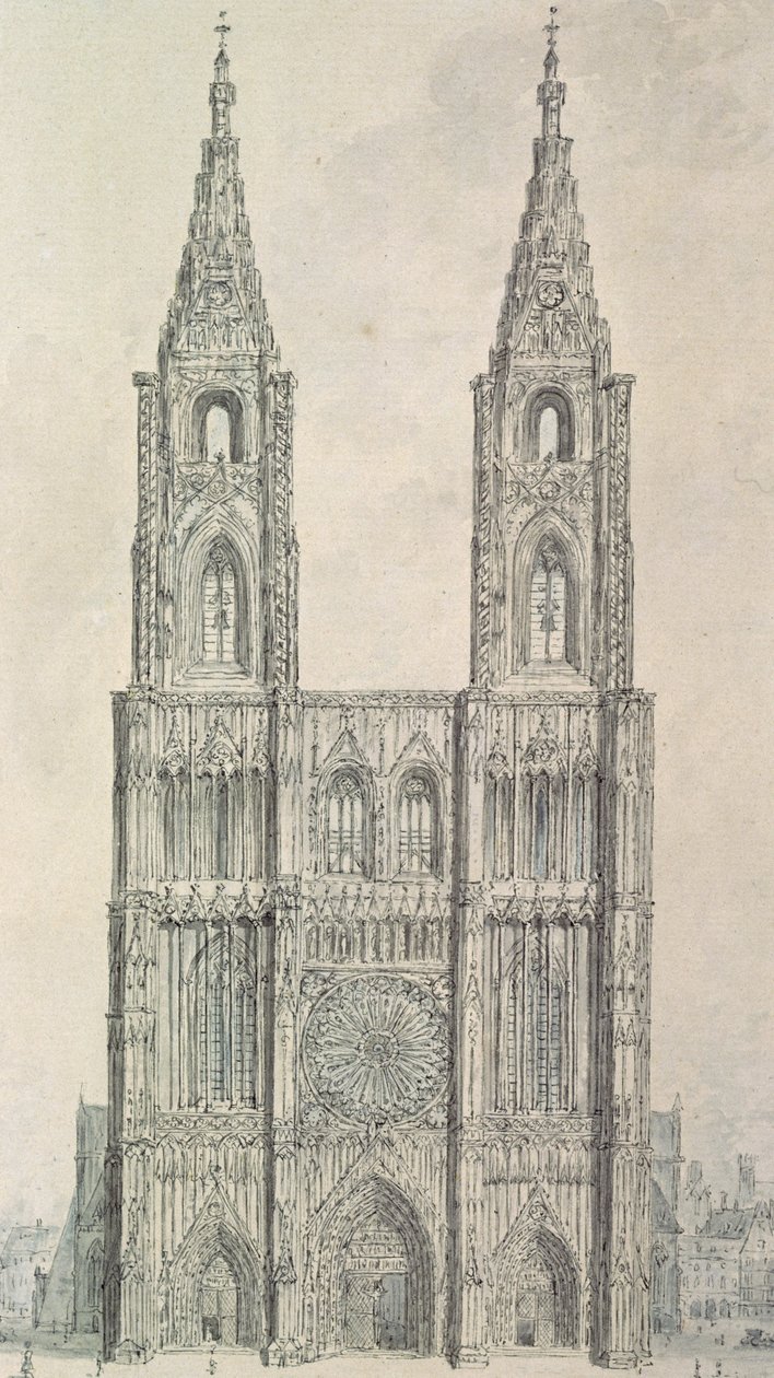 Façade ouest de la cathédrale de Strasbourg - John Carter