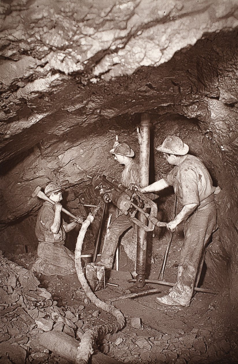 Une extrémité de foreuse, mine d