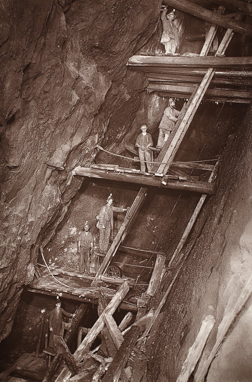 Le Man Engine à la mine de Dolcoath, illustration de 