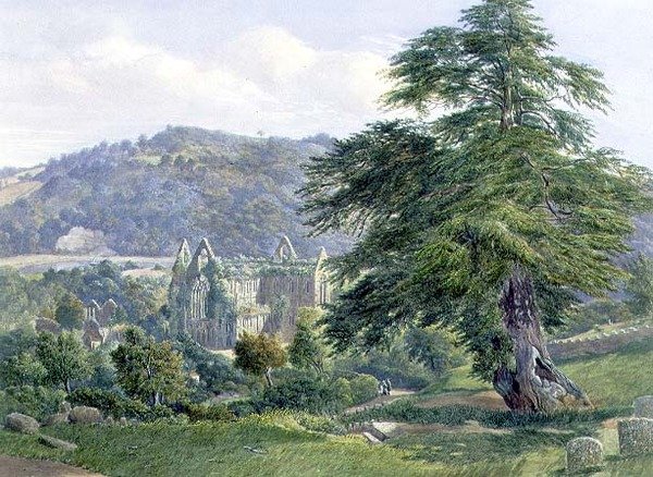 Abbaye de Tintern avec le Wye au-delà - John Chase