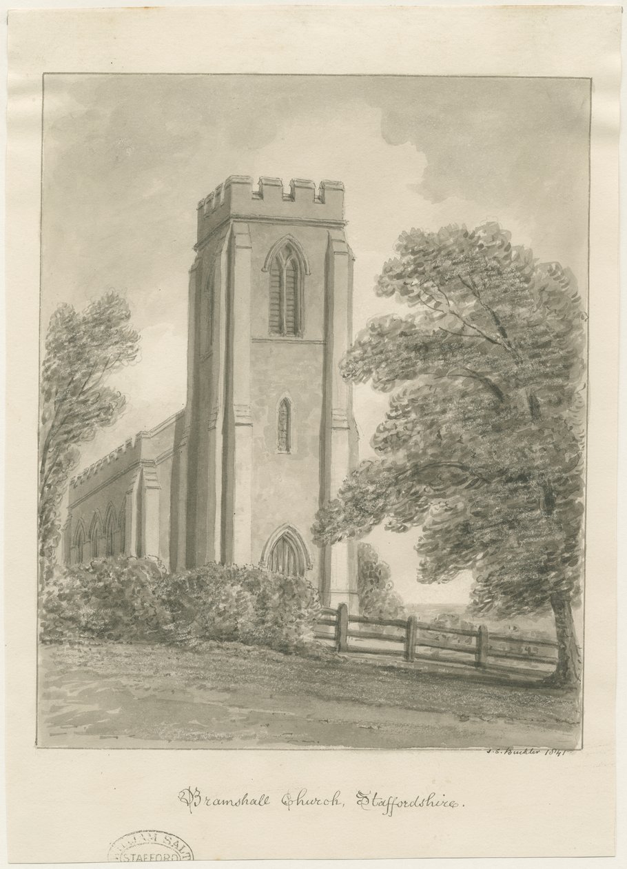 Église Bramshall - John Chessell Buckler