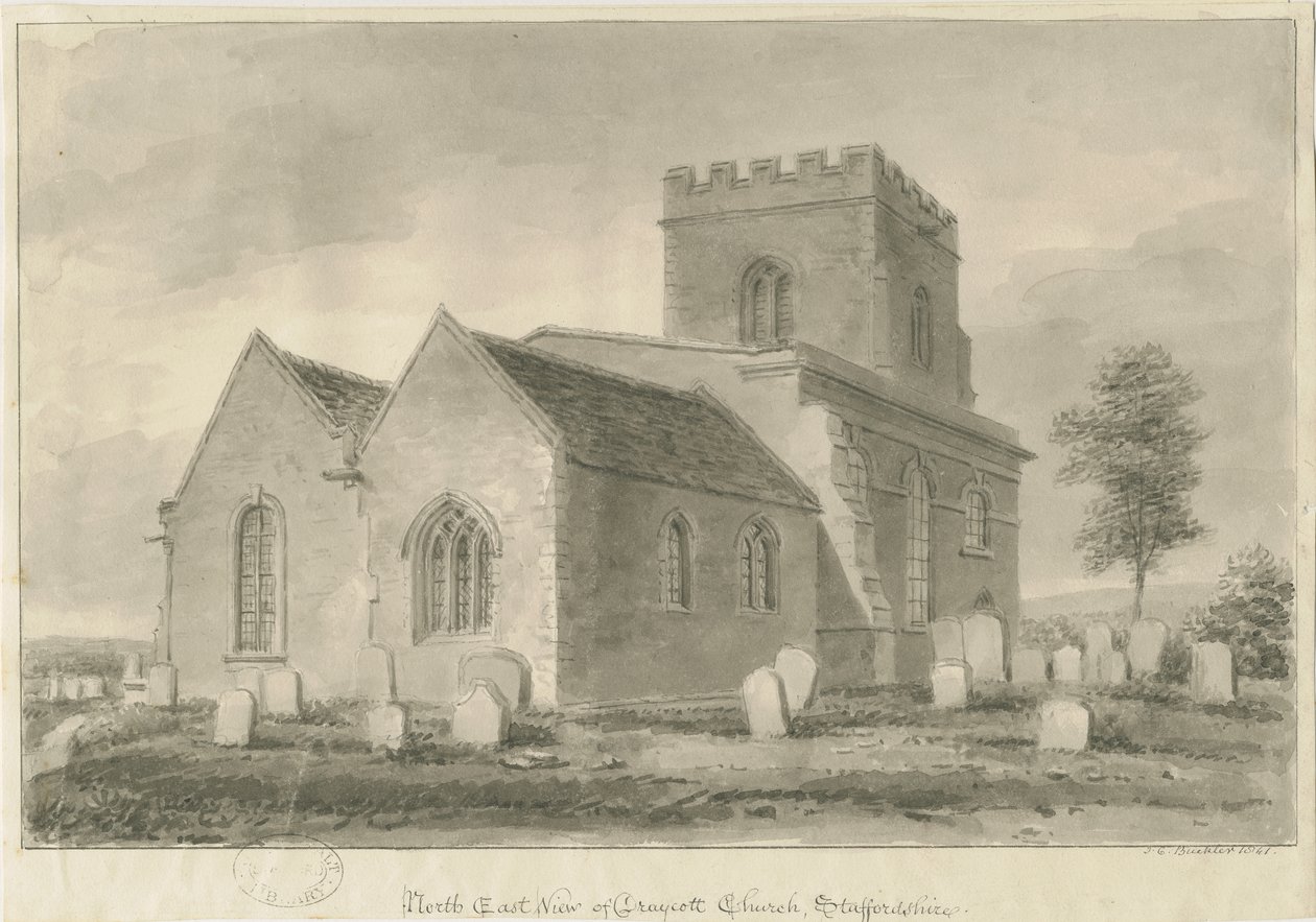 Église de Draycott in the Moors - John Chessell Buckler