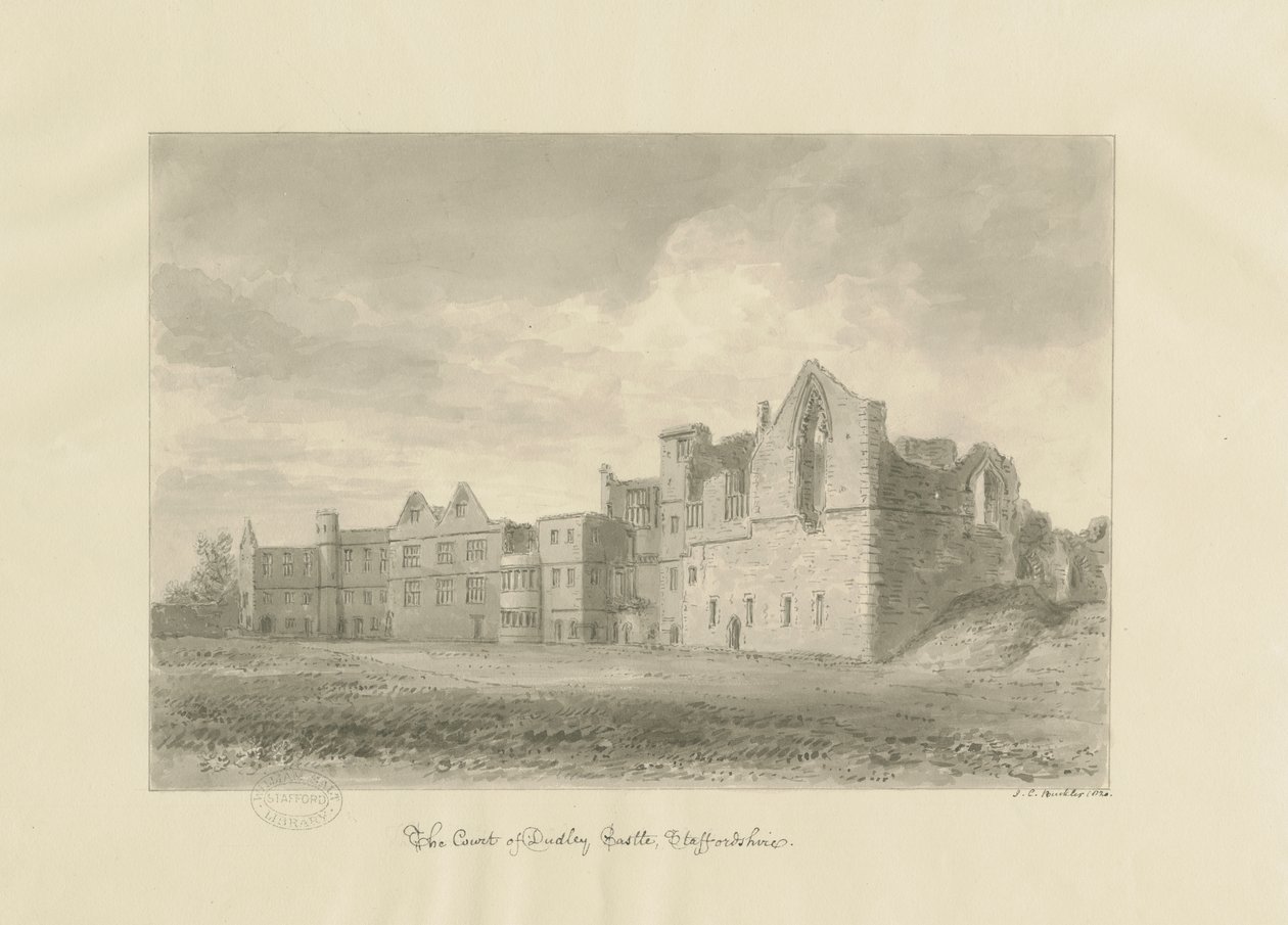 Château de Dudley - Cour - John Chessell Buckler