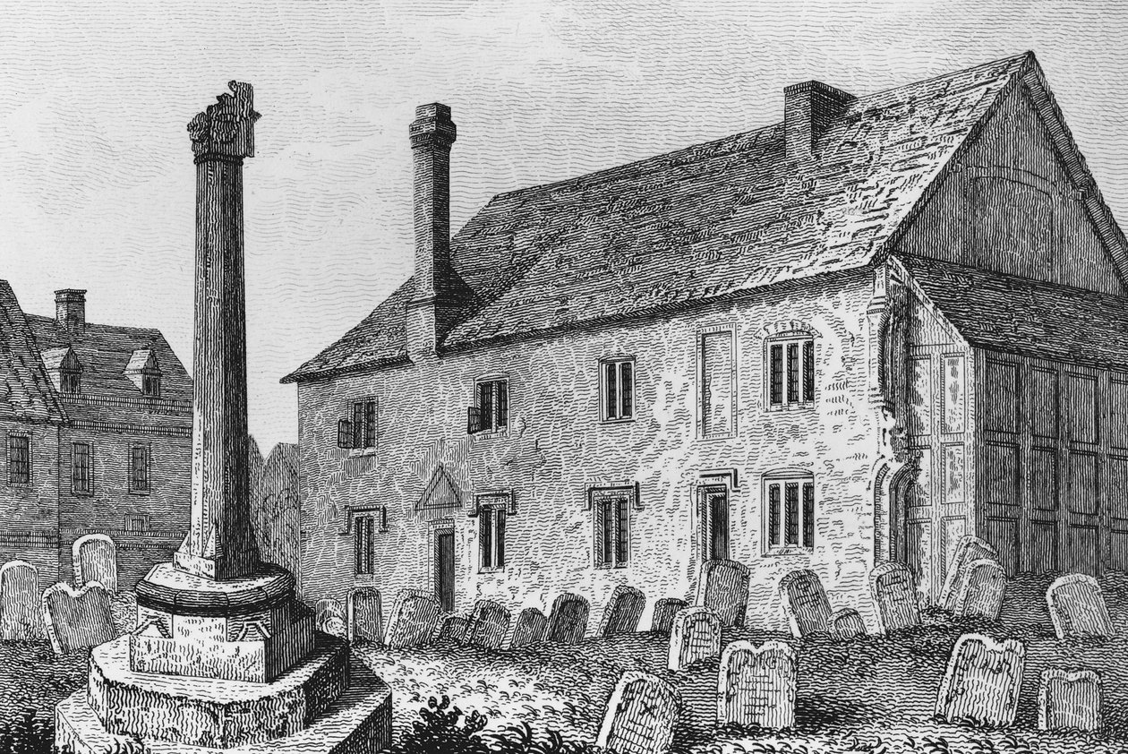 École de grammaire à Dorchester, Oxfordshire - John Chessell Buckler