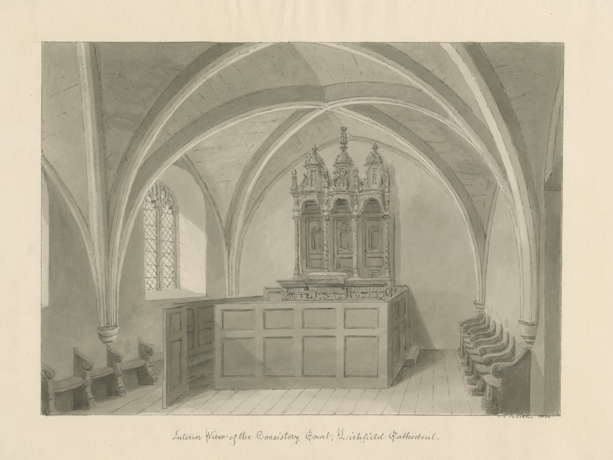 Intérieur de la cathédrale de Lichfield - Cour de l