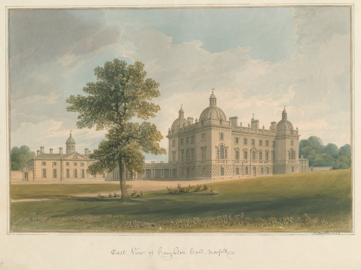 Norfolk - Houghton Hall - John Chessell Buckler