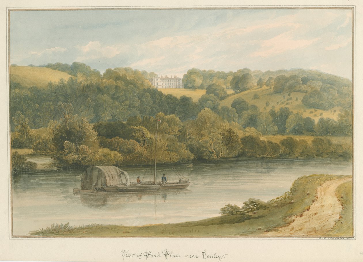 Oxfordshire - Henley upon Thames - Park Place, 1826 - John Chessell Buckler