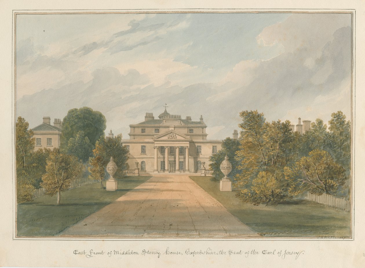Oxfordshire - Middleton Stoney House, 1827 - John Chessell Buckler