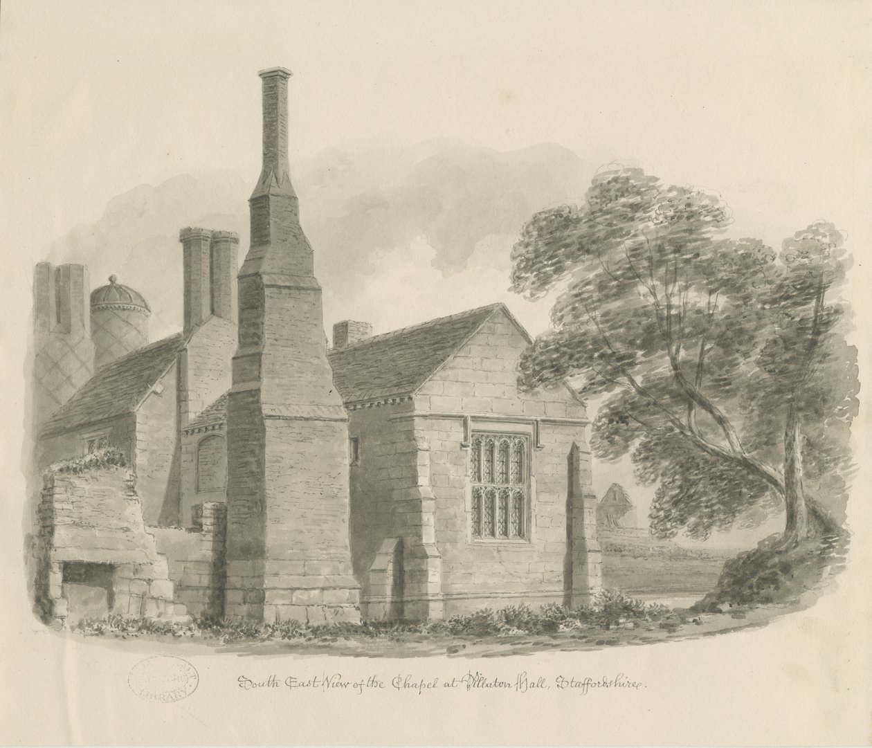 Pillaton Hall - Chapelle - John Chessell Buckler