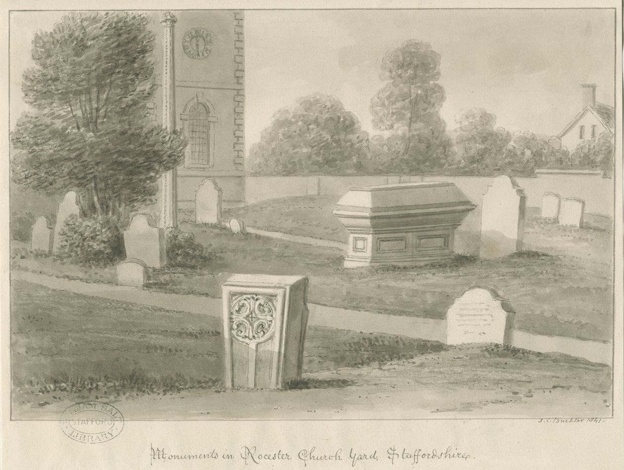 Église de Rocester - Monuments et cimetière - John Chessell Buckler