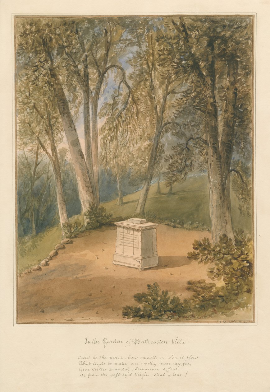 Somerset - Jardin de la villa de Batheaston, 1827 - John Chessell Buckler