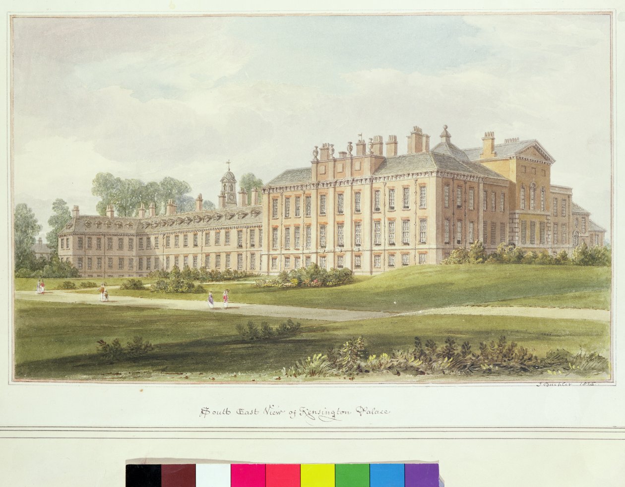 Vue sud-est du palais de Kensington, 1826 - John Chessell Buckler