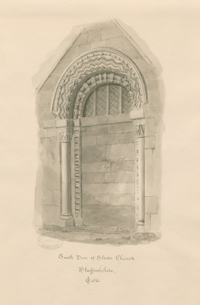 Église de Stowe - Porte sud - John Chessell Buckler