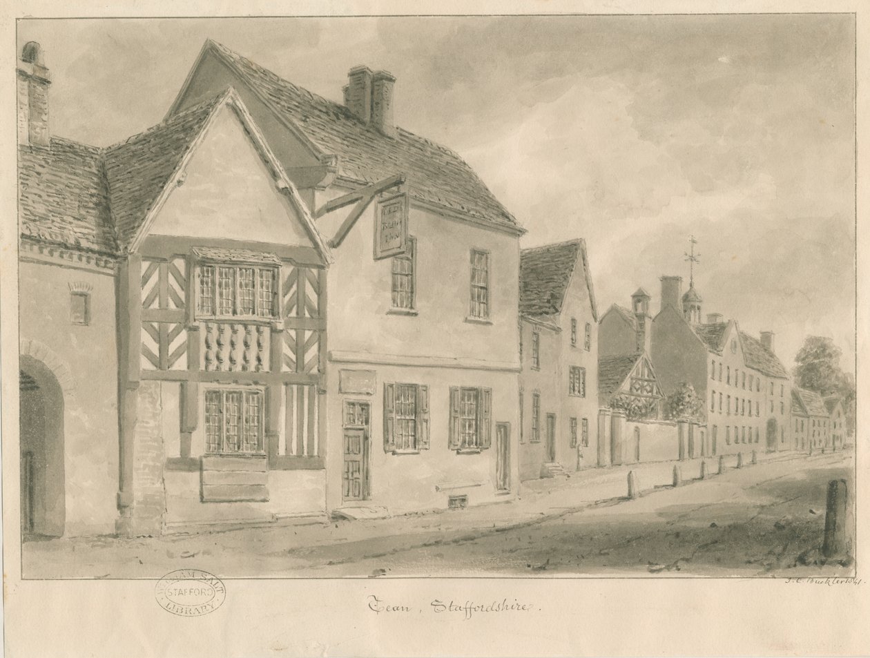 Tean - Rue du village - John Chessell Buckler