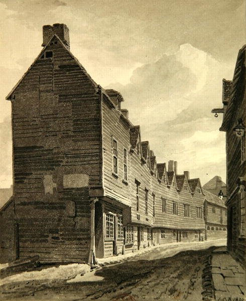 Vue de la folie à Dockhead, Bermondsey - John Chessell Buckler