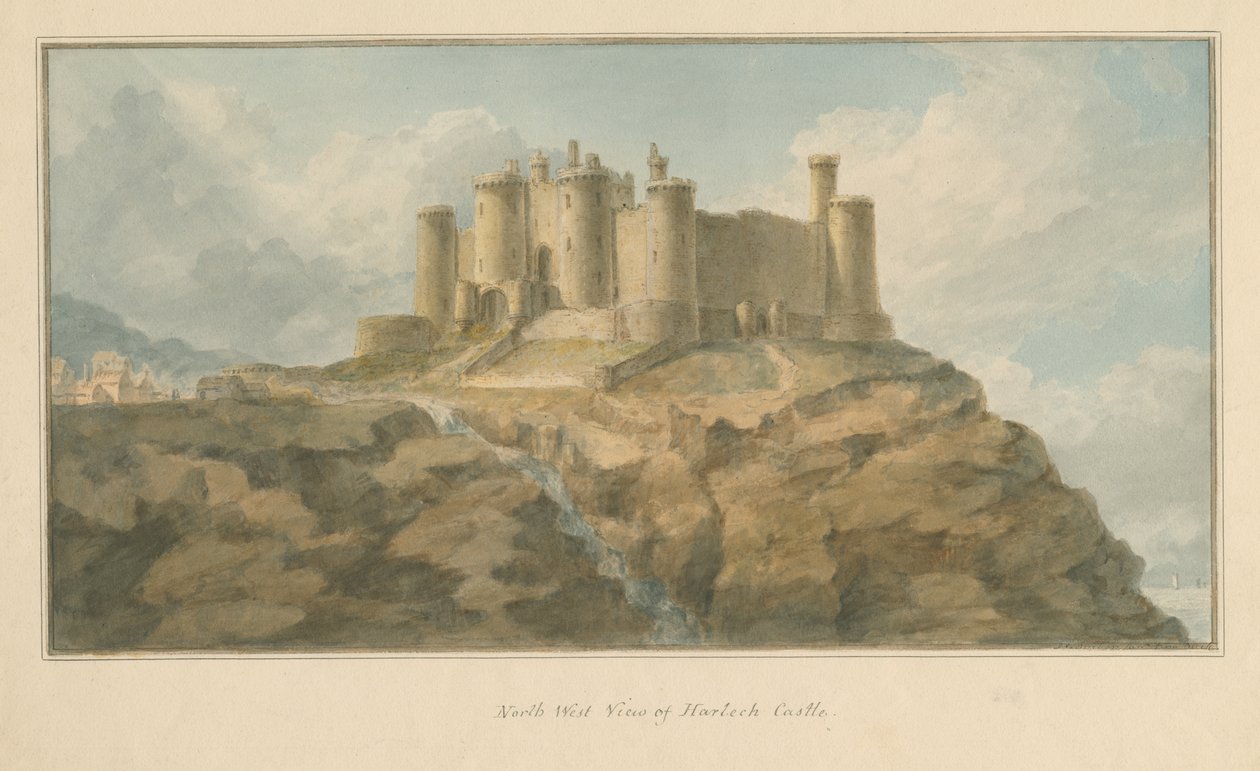 Pays de Galles - Mouthshire - Château de Harlech, 1800 - John Chessell Buckler