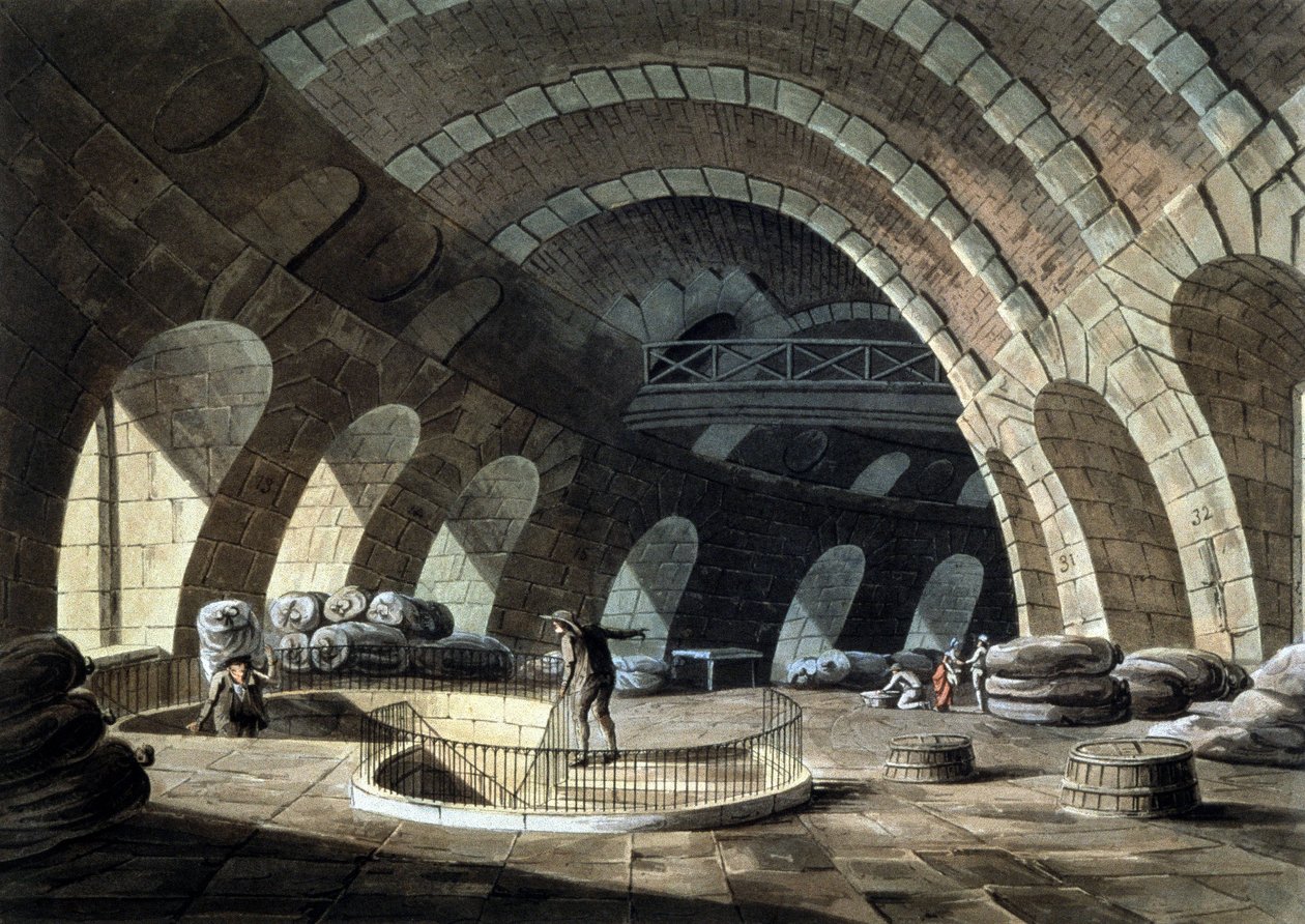 La bourse de commerce à Paris, gravure, début du 19e siècle - John Claude (after) Nattes