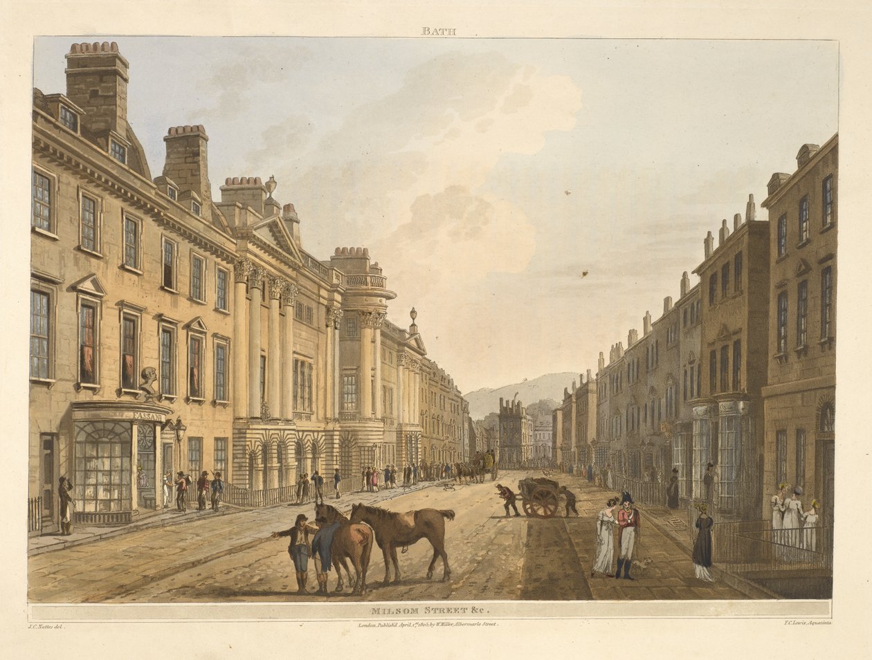 Milsom Street, Bath, illustré par une série de vues, d