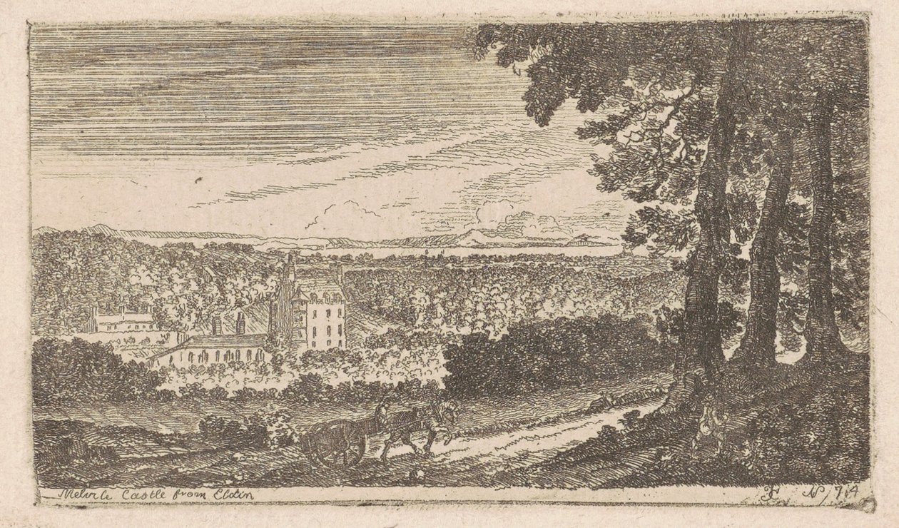 Château de Melville depuis Eldin - John Clerk, of Eldin