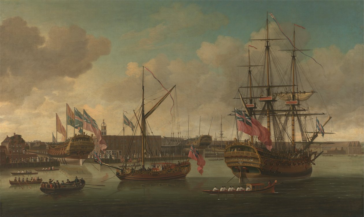 Lancement à Deptford - John Cleveley the elder