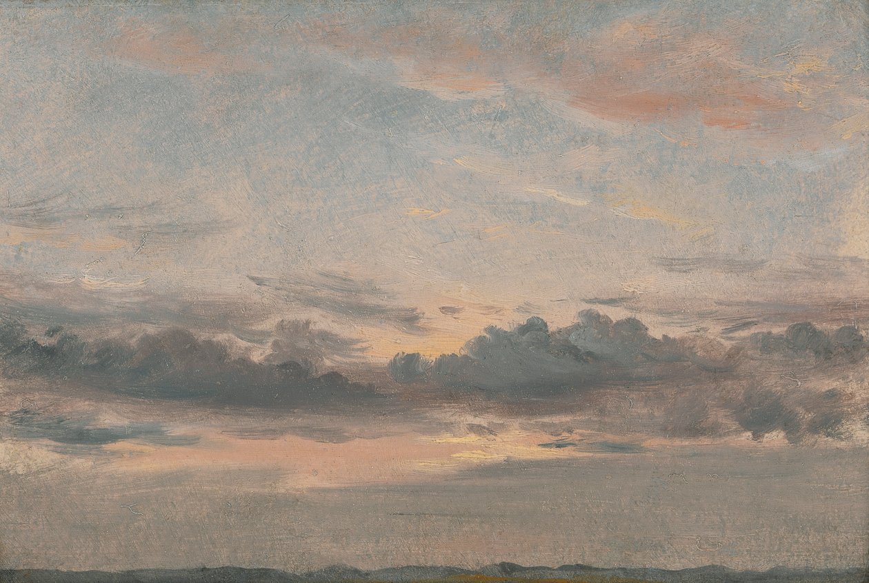 Étude de nuages, coucher de soleil - John Constable