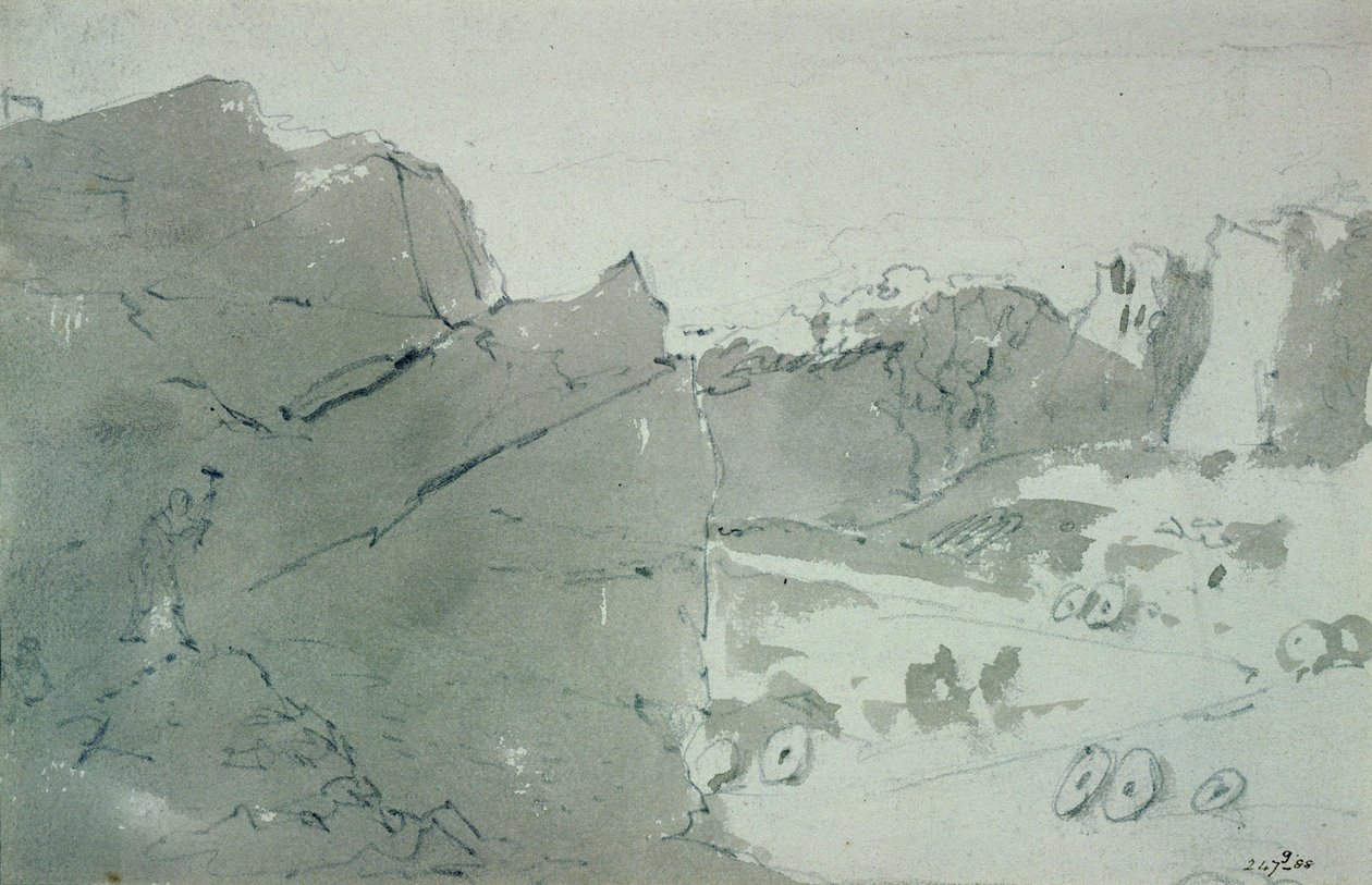 Une carrière pour meules dans le Derbyshire, 1801 - John Constable
