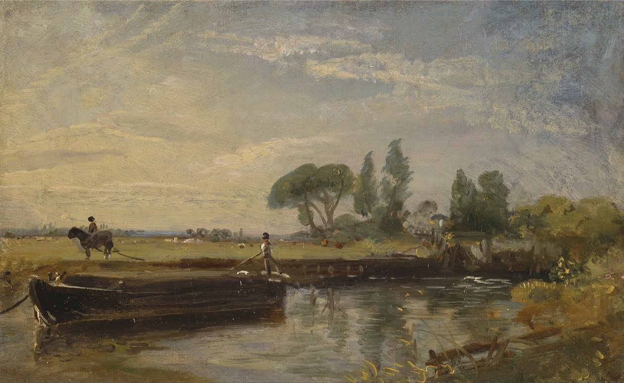 Péniche en aval de l