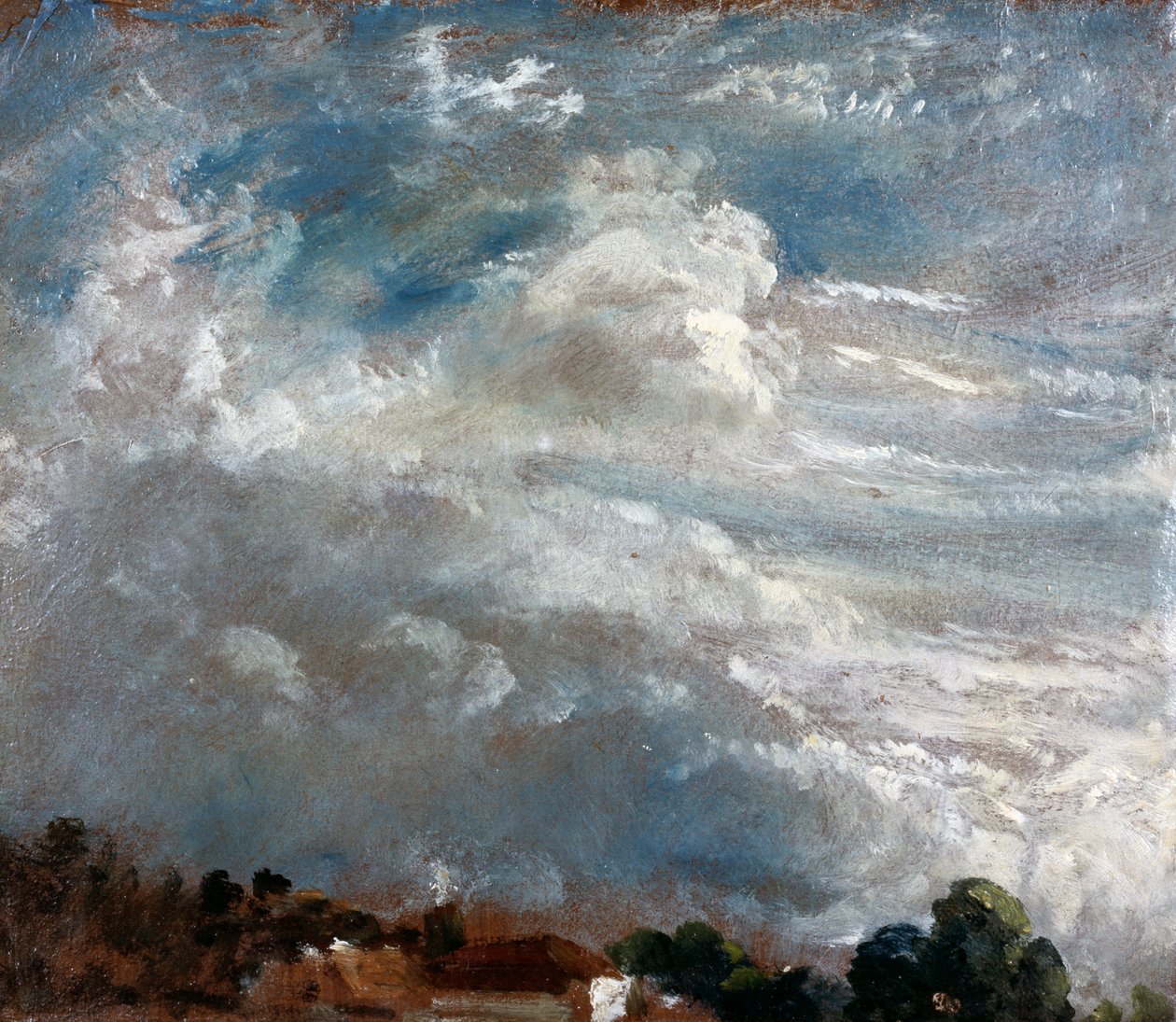 Étude de nuages : Horizon des arbres - John Constable