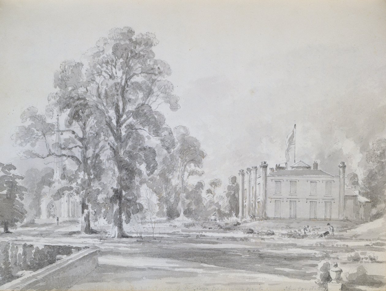 Coleorton Hall, Leicestershire, maison de Sir George Beaumont - John Constable