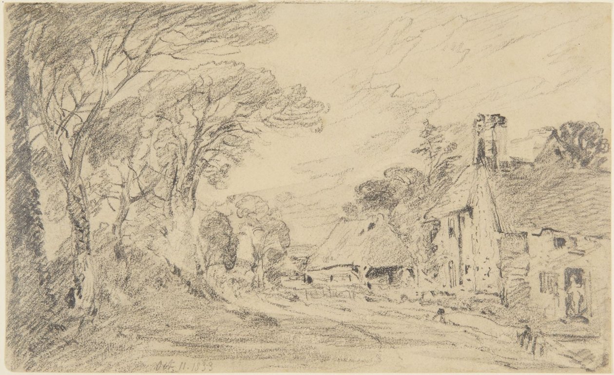 Chalet et arbres - John Constable