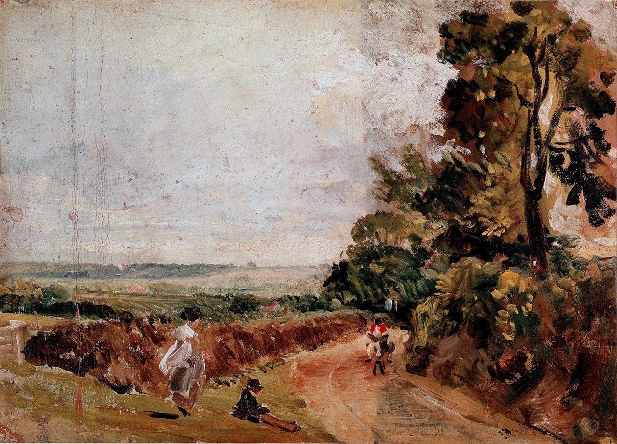 Route de campagne entre East Bergholt et Flatford - John Constable