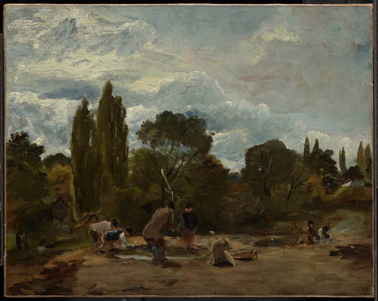 Battage de têtes de navets, East Bergholt - John Constable