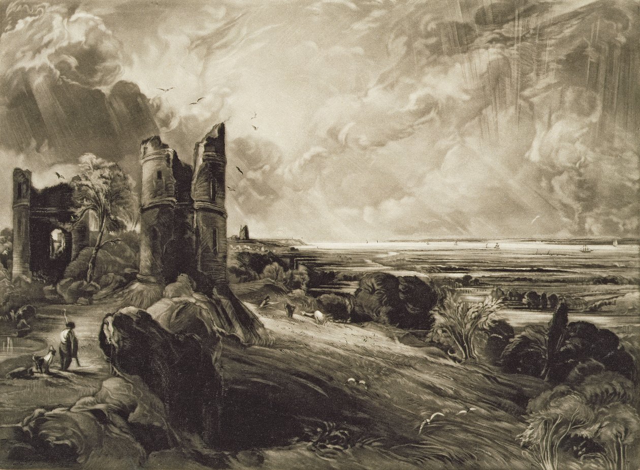 Château de Hadleigh, gravé par David Lucas (1802-81) vers 1832 - John Constable