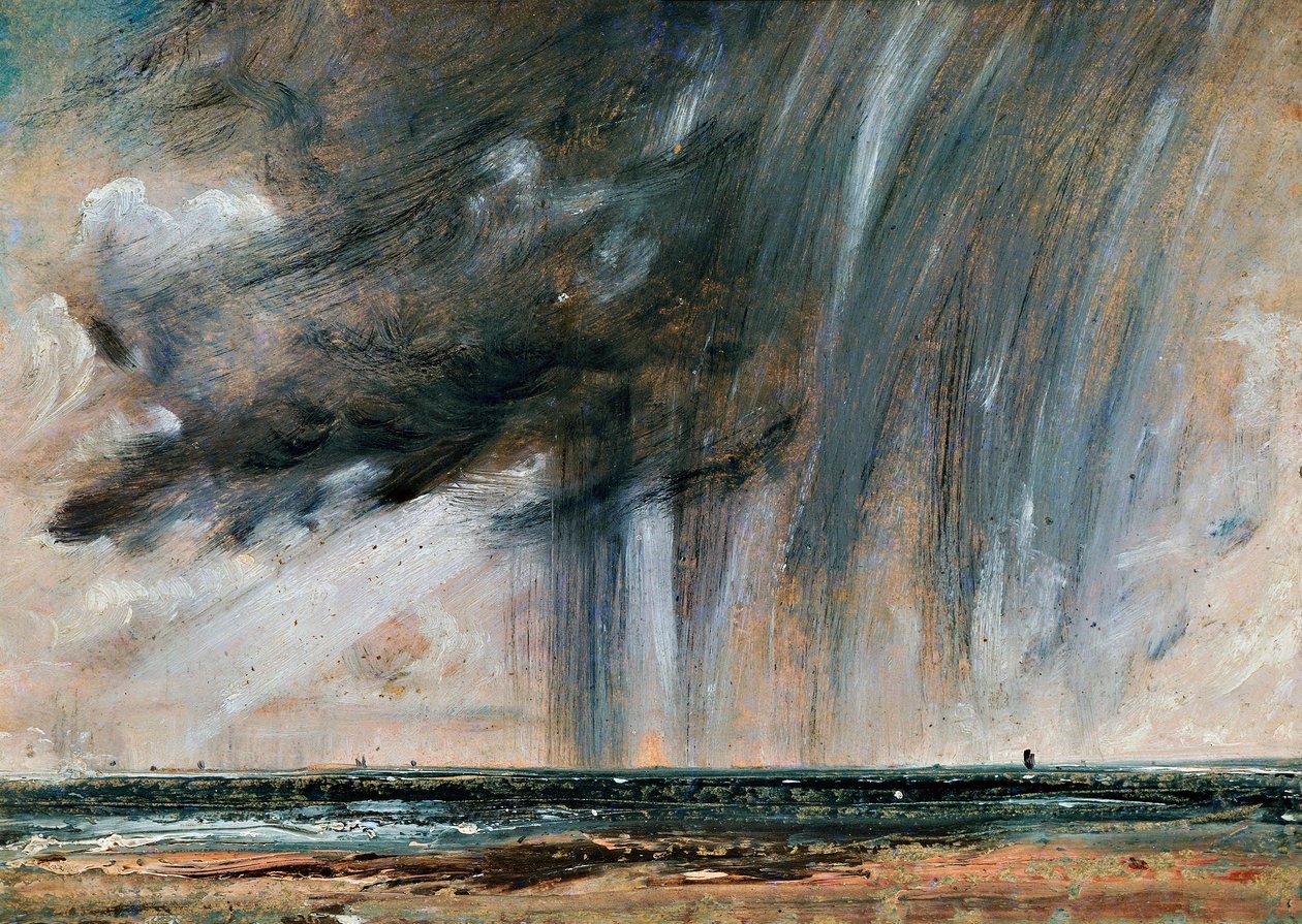 Tempête sur la mer, étude de paysage marin avec nuages de pluie, ca 1824-1828, par John Constable (1776-1837) - John Constable