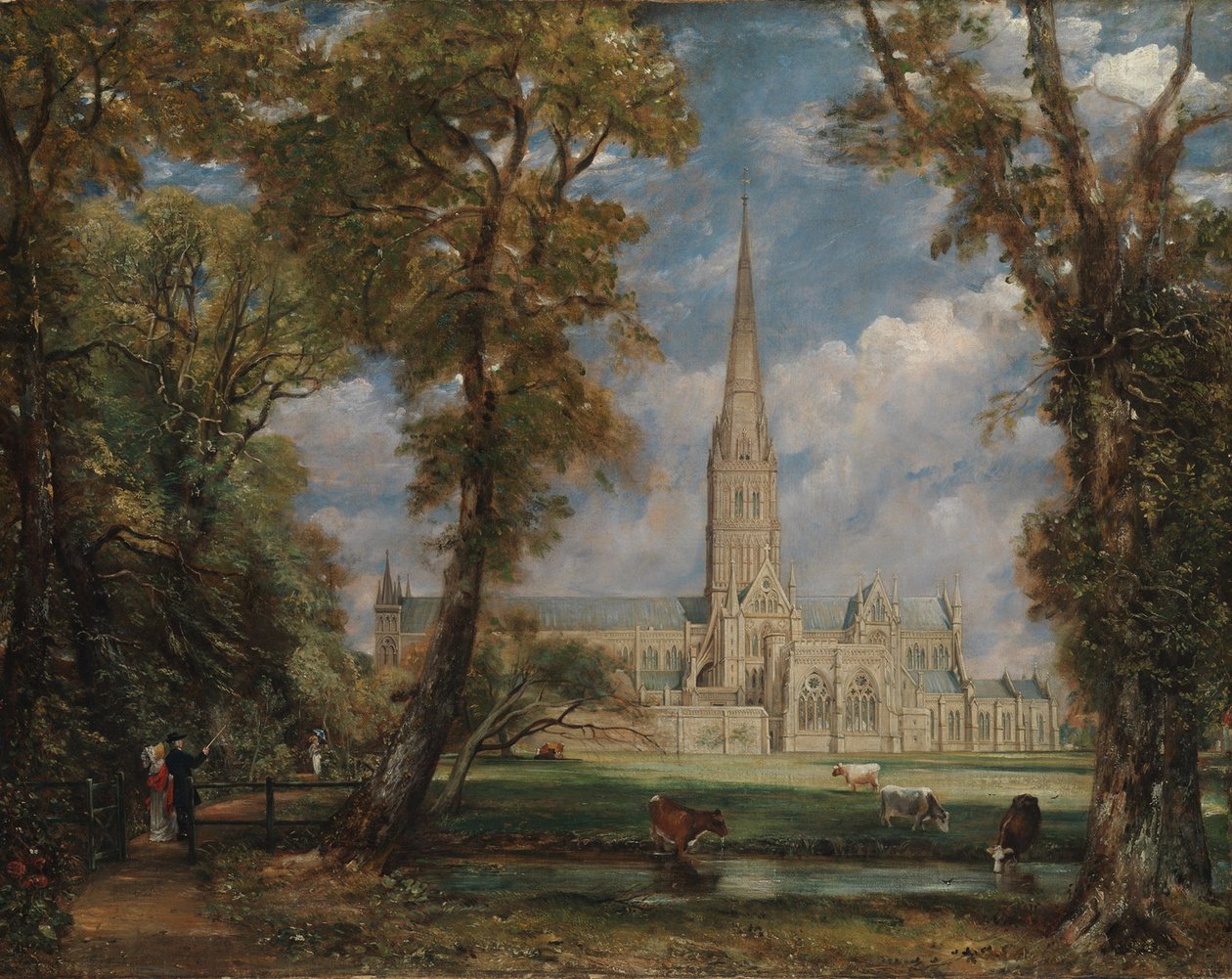 Cathédrale de Salisbury depuis les jardins de l