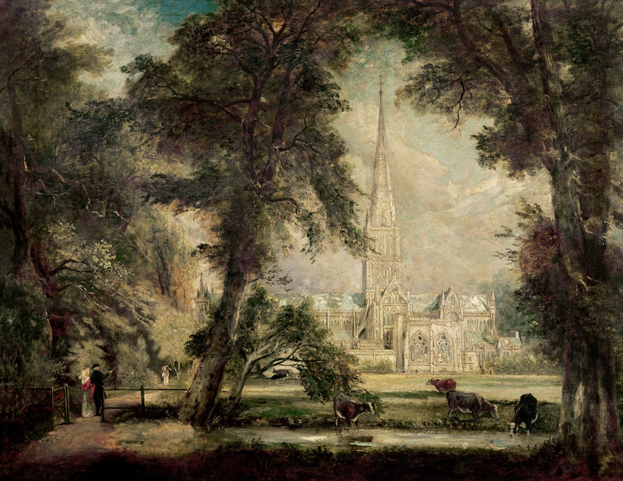 Cathédrale de Salisbury depuis les jardins de l